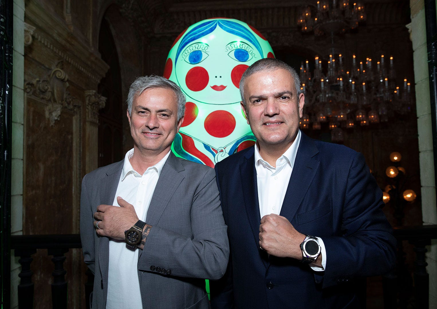 Jose Mourinho with Hublot CEO Ricardo Guadalupe