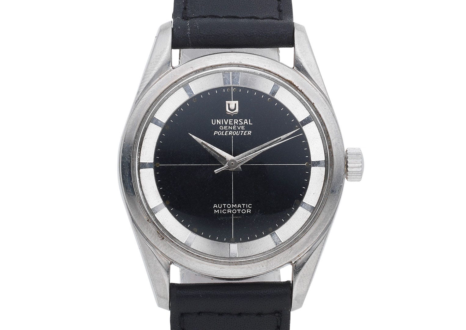 Universal Geneve's much-loved Polerouter was one of Genta's early designs. Image courtesy of Bonhams.