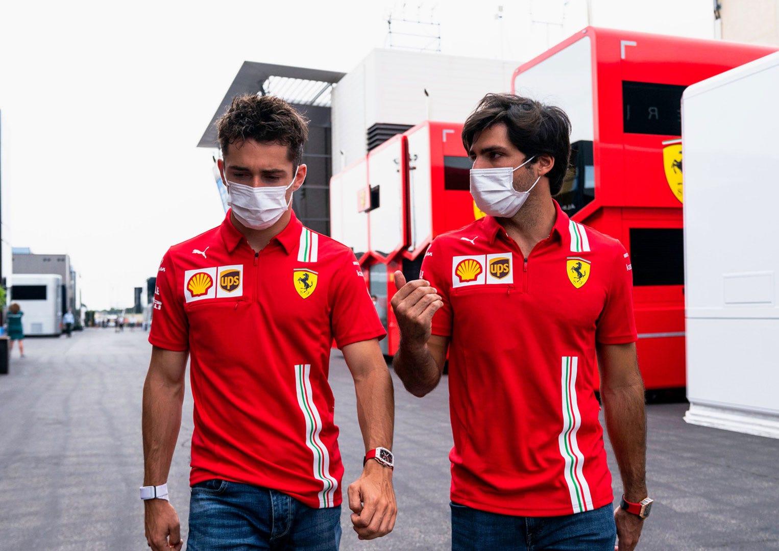 Ferrari drivers wearing Richard Mille watches